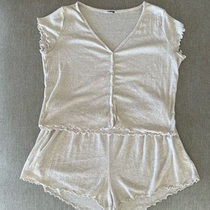 H&M Beige Pajama Set Women’s Size XL